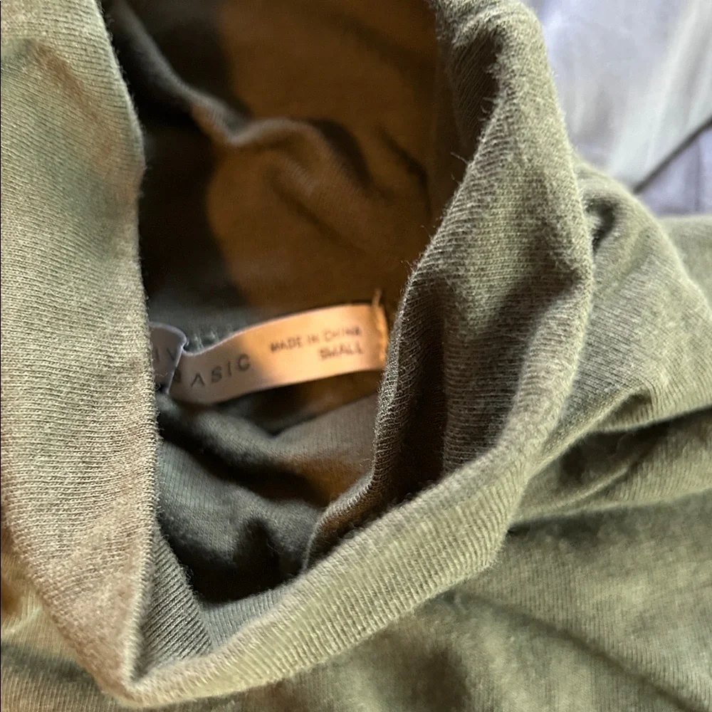 Active Basic Olive Green Turtleneck - Picture 4 of 5